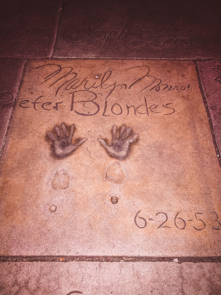 Marilyn Monroe Fußabdrücke